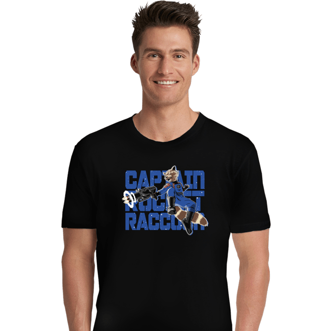 Secret_Shirts Premium Shirts, Unisex / Small / Black Captain Rocket Raccoon