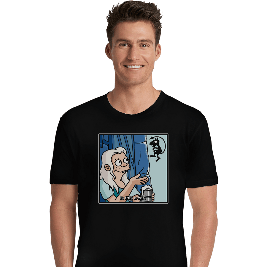 Shirts Premium Shirts, Unisex / Small / Black Is This A Cat?