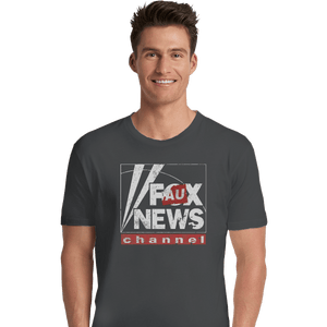 Shirts Premium Shirts, Unisex / Small / Charcoal Faux News