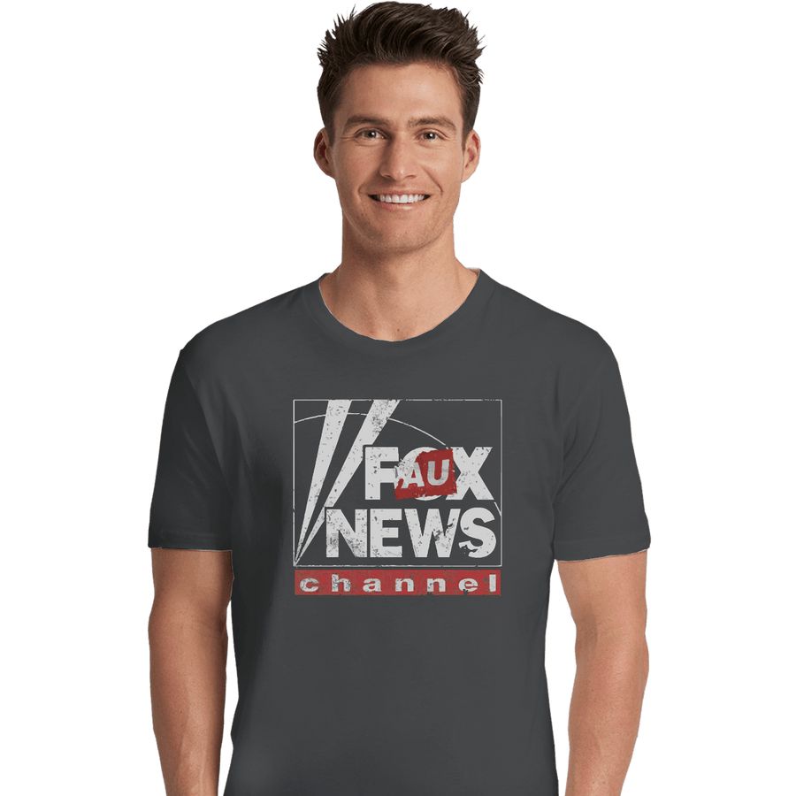 Shirts Premium Shirts, Unisex / Small / Charcoal Faux News