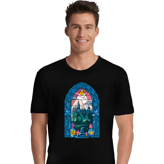 Daily_Deal_Shirts Premium Shirts, Unisex / Small / Black Stained Glass Castle