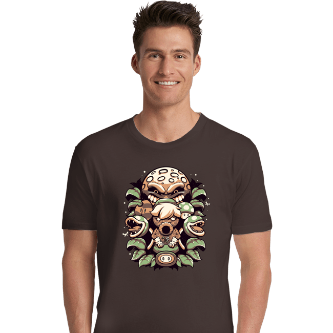 Shirts Premium Shirts, Unisex / Small / Dark Chocolate Retro Garden