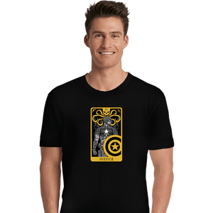 Shirts Premium Shirts, Unisex / Small / Black Tarot Justice