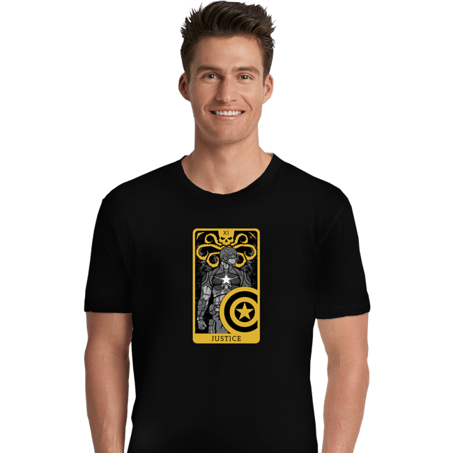 Shirts Premium Shirts, Unisex / Small / Black Tarot Justice