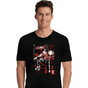 Daily_Deal_Shirts Premium Shirts, Unisex / Small / Black Chainsaw Sumi-E