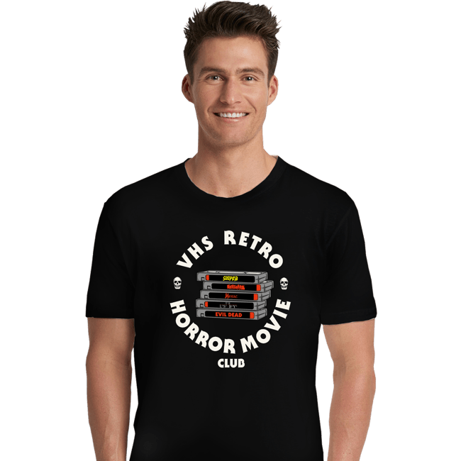 Secret_Shirts Premium Shirts, Unisex / Small / Black VHS RETRO HORROR MOVIE CLUB