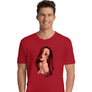 Shirts Premium Shirts, Unisex / Small / Red Lady In Red