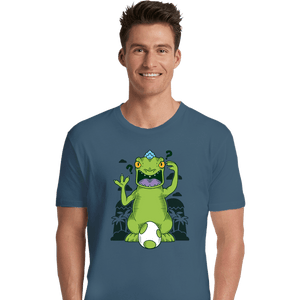 Shirts Premium Shirts, Unisex / Small / Indigo Blue Dinosaur Island