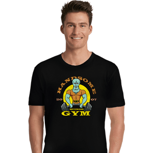 Daily_Deal_Shirts Premium Shirts, Unisex / Small / Black Handsome Squidward Gym