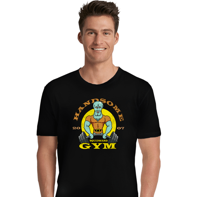 Daily_Deal_Shirts Premium Shirts, Unisex / Small / Black Handsome Squidward Gym