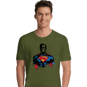 Shirts Premium Shirts, Unisex / Small / Military Green Return Of Kryptonian