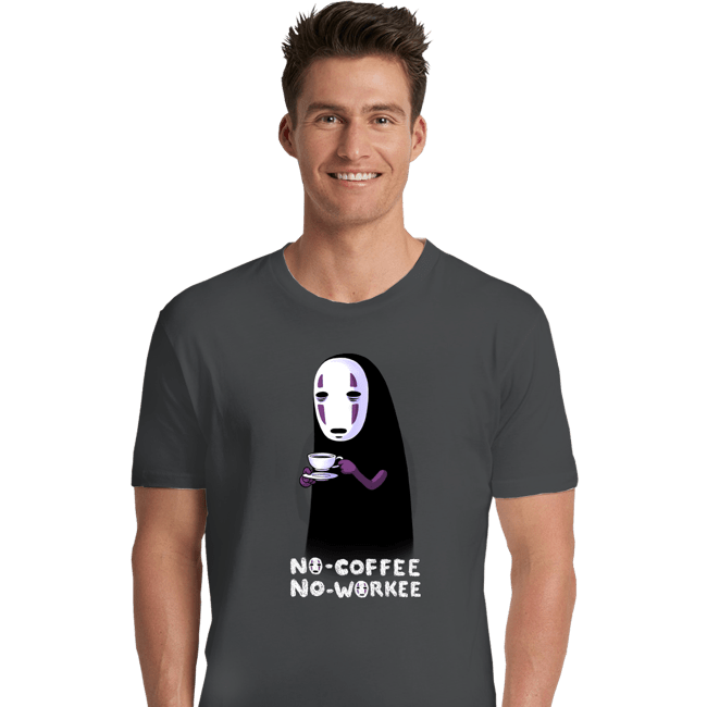 Daily_Deal_Shirts Premium Shirts, Unisex / Small / Charcoal No Face No Coffee