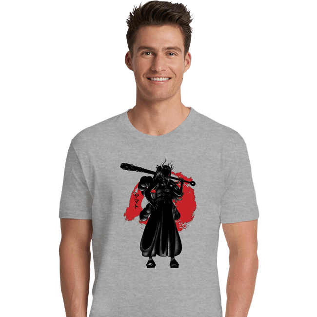Shirts Premium Shirts, Unisex / Small / Sports Grey Crimson yamato