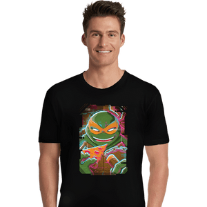 Daily_Deal_Shirts Premium Shirts, Unisex / Small / Black Glitch Michelangelo