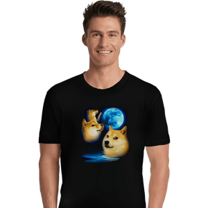 Shirts Premium Shirts, Unisex / Small / Black Three Doge Moon