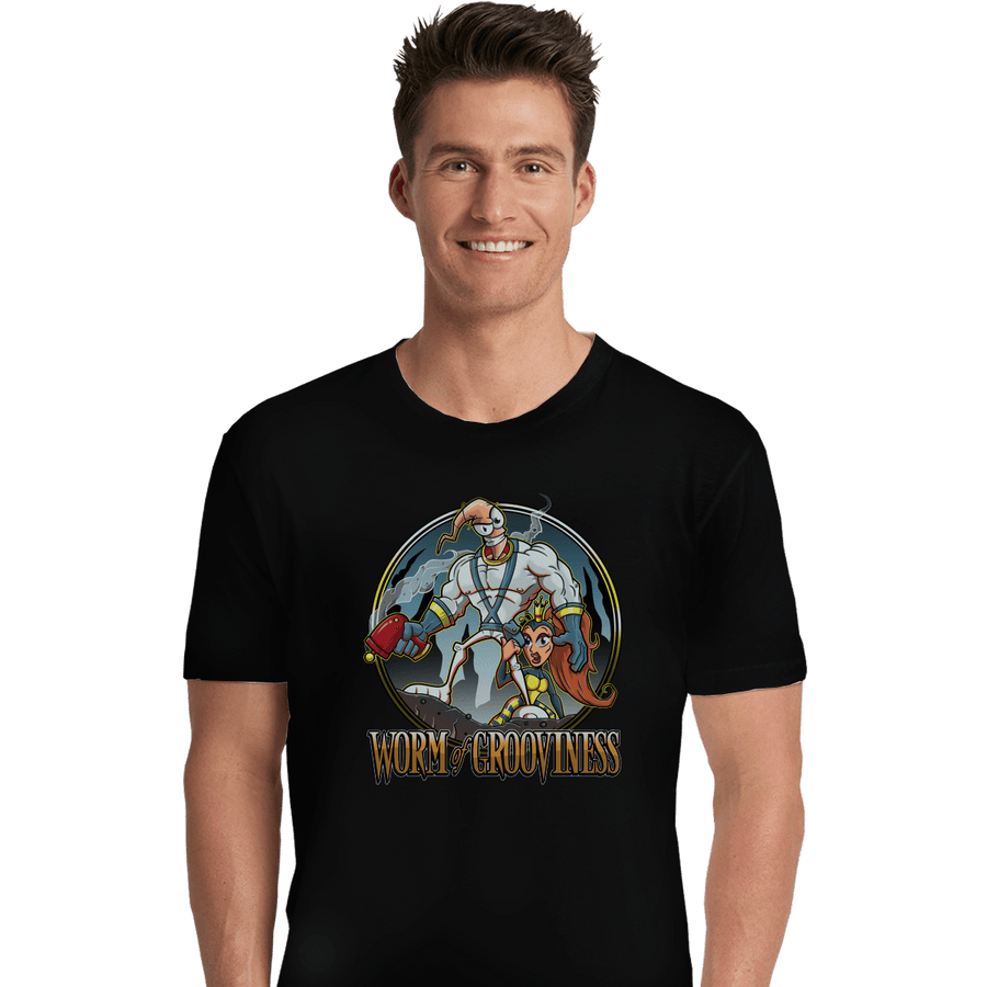 Shirts Premium Shirts, Unisex / Small / Black Worm of Grooviness