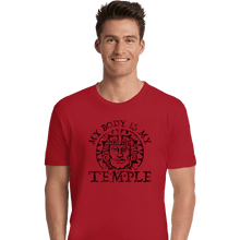 Load image into Gallery viewer, Shirts Premium Shirts, Unisex / Small / Red My Body Is A Hidden Temple

