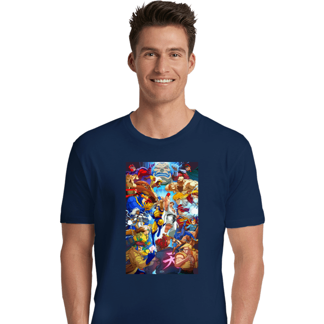 Secret_Shirts Premium Shirts, Unisex / Small / Navy XMen V Street Fighter