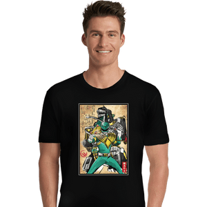 Daily_Deal_Shirts Premium Shirts, Unisex / Small / Black Green Ranger Woodblock