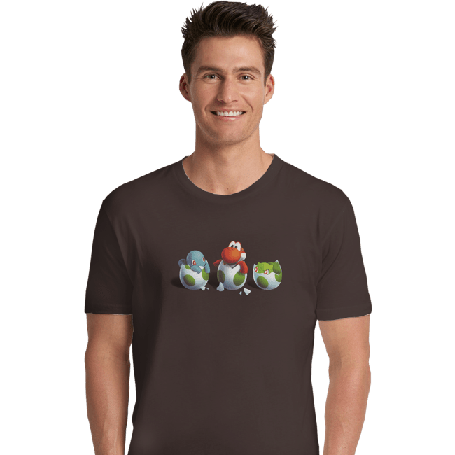 Shirts Premium Shirts, Unisex / Small / Dark Chocolate Start With Yoshi