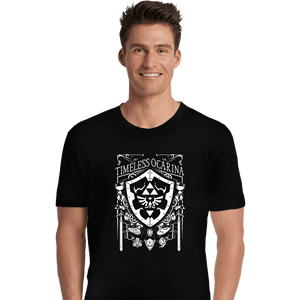 Shirts Premium Shirts, Unisex / Small / Black Timeless Ocarina Banner