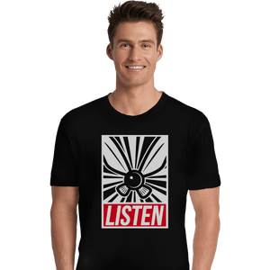 Shirts Premium Shirts, Unisex / Small / Black Listen and Obey