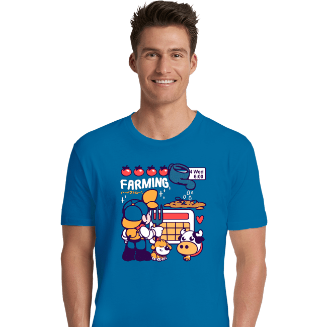 Shirts Premium Shirts, Unisex / Small / Sapphire Farmer Days