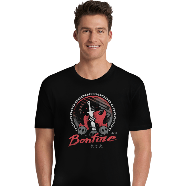 Shirts Premium Shirts, Unisex / Small / Black Bonfire Moonlight