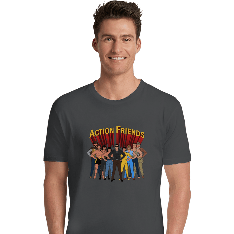 Shirts Premium Shirts, Unisex / Small / Charcoal Action Friends