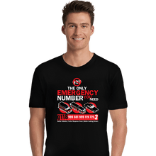 Load image into Gallery viewer, Secret_Shirts Premium Shirts, Unisex / Small / Black Emergency Number
