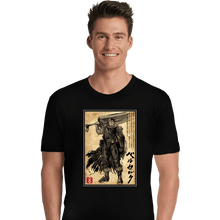 Load image into Gallery viewer, Daily_Deal_Shirts Premium Shirts, Unisex / Small / Black Black Swordsman Woodblock
