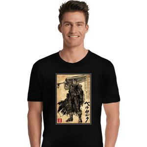 Daily_Deal_Shirts Premium Shirts, Unisex / Small / Black Black Swordsman Woodblock