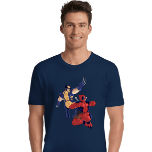 Secret_Shirts Premium Shirts, Unisex / Small / Navy Wolverine & Deadpool