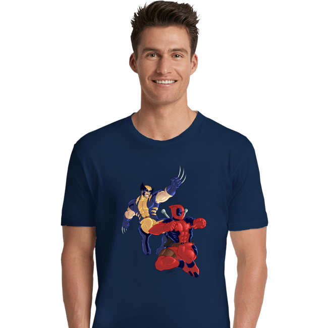 Secret_Shirts Premium Shirts, Unisex / Small / Navy Wolverine & Deadpool