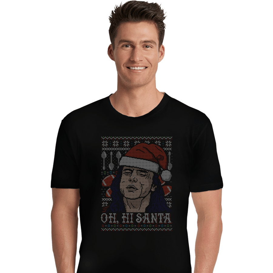Shirts Premium Shirts, Unisex / Small / Black Oh hi Santa