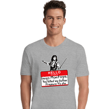 Load image into Gallery viewer, Daily_Deal_Shirts Premium Shirts, Unisex / Small / Sports Grey Inigo Hello
