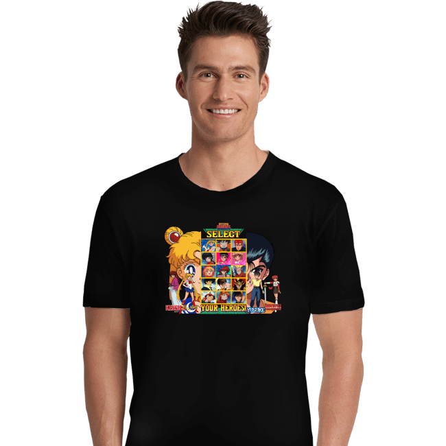 Secret_Shirts Premium Shirts, Unisex / Small / Black Select 90s Anime Hero