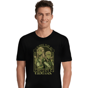 Shirts Premium Shirts, Unisex / Small / Black I Always Play As High Elf