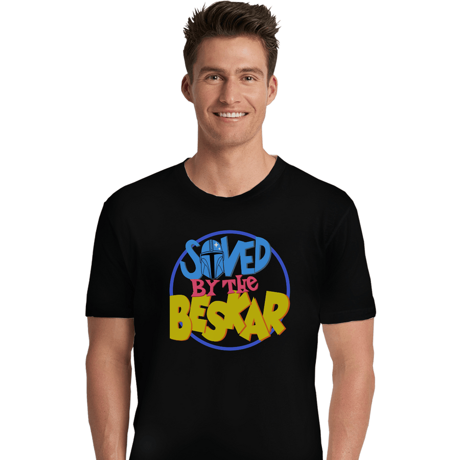 Shirts Premium Shirts, Unisex / Small / Black Saved By The Beskar