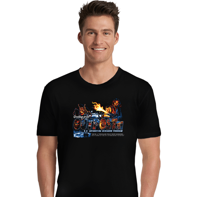 Daily_Deal_Shirts Premium Shirts, Unisex / Small / Black Greetings From Outpost 31
