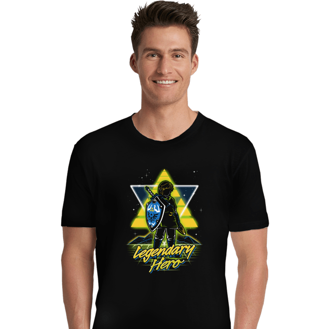 Shirts Premium Shirts, Unisex / Small / Black Retro Legendary Hero