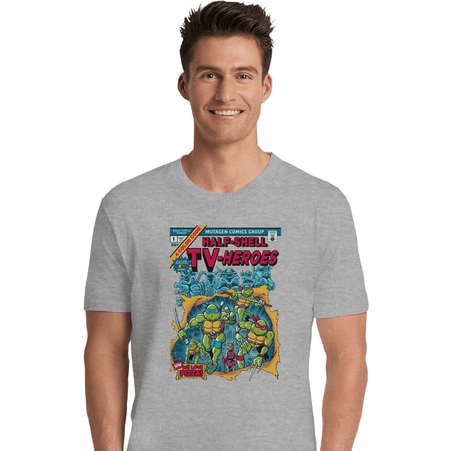Shirts Premium Shirts, Unisex / Small / Sports Grey Giant SIzed Turtles