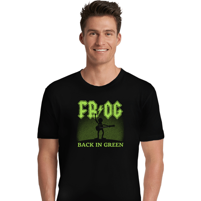 Daily_Deal_Shirts Premium Shirts, Unisex / Small / Black Back In Green