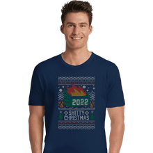 Load image into Gallery viewer, Secret_Shirts Premium Shirts, Unisex / Small / Navy Ugly Shitty Christmas Sweater
