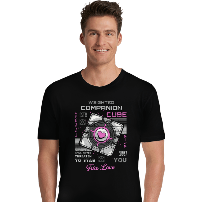 Secret_Shirts Premium Shirts, Unisex / Small / Black Companion Cube
