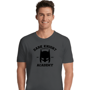 Shirts Premium Shirts, Unisex / Small / Charcoal Dark Knight Academy