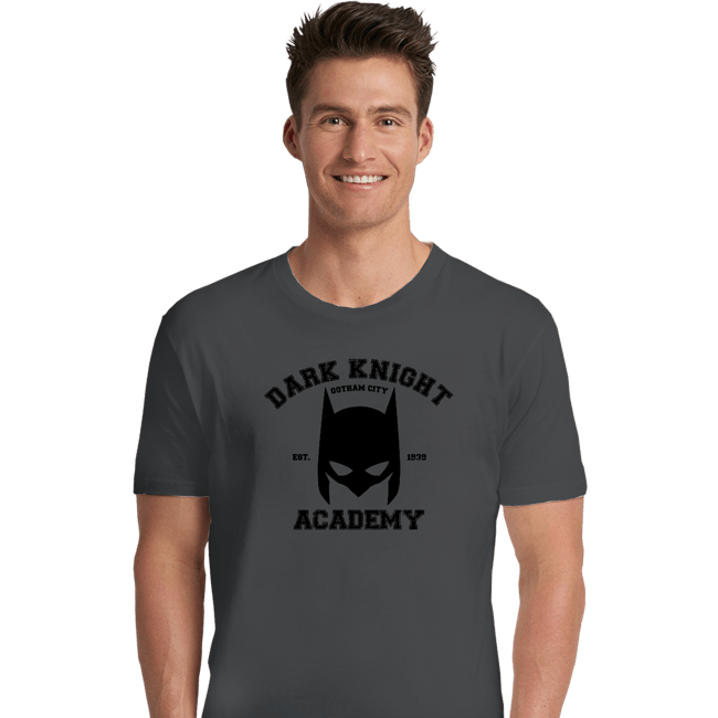 Shirts Premium Shirts, Unisex / Small / Charcoal Dark Knight Academy