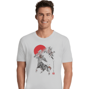 Shirts Premium Shirts, Unisex / Small / White Battle In Death Mountain Sumi-e