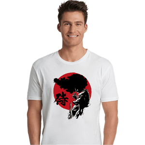 Daily_Deal_Shirts Premium Shirts, Unisex / Small / White Afro Sumi-E