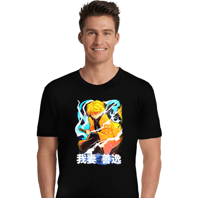Shirts Premium Shirts, Unisex / Small / Black Zenitsu